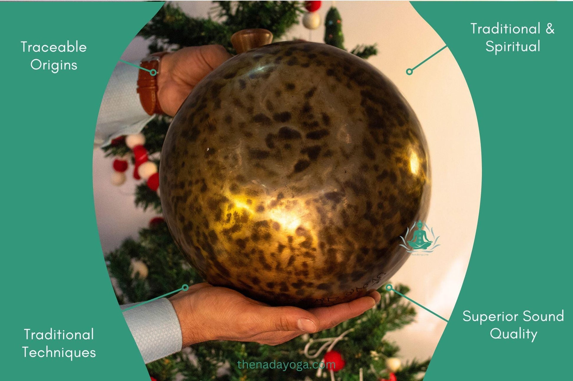 Handcrafted Full Moon Singing Bowl – Deep Resonance for Meditation, Healing, and Spiritual Practices The Nada Yoga