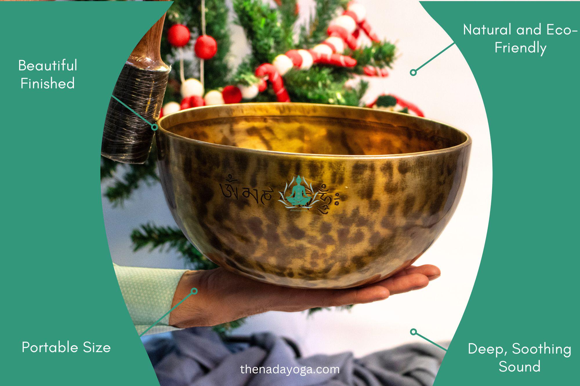 Handcrafted Full Moon Singing Bowl – Deep Resonance for Meditation, Healing, and Spiritual Practices The Nada Yoga