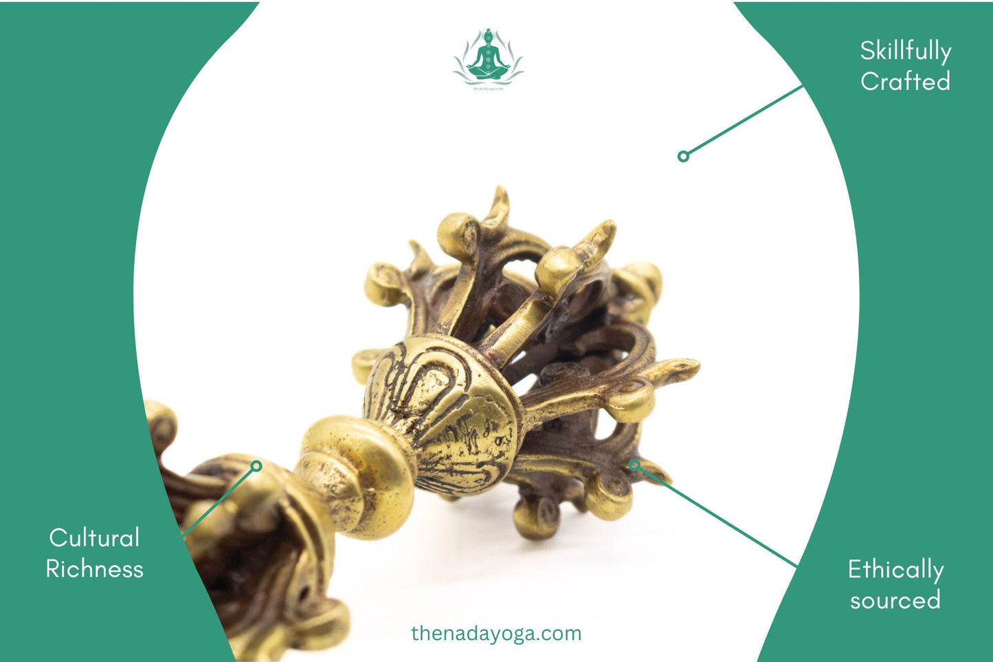 Handmade Tibetan Bajra – 7 Metal Buddhist Ritual for Meditation, Sound Healing & Spiritual Ceremonies The Nada Yoga