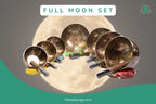 Hand-Hammered 7 Chakra Singing Bowl Full Moon Set – Sound Healing & Meditation Bowl The Nada Yoga