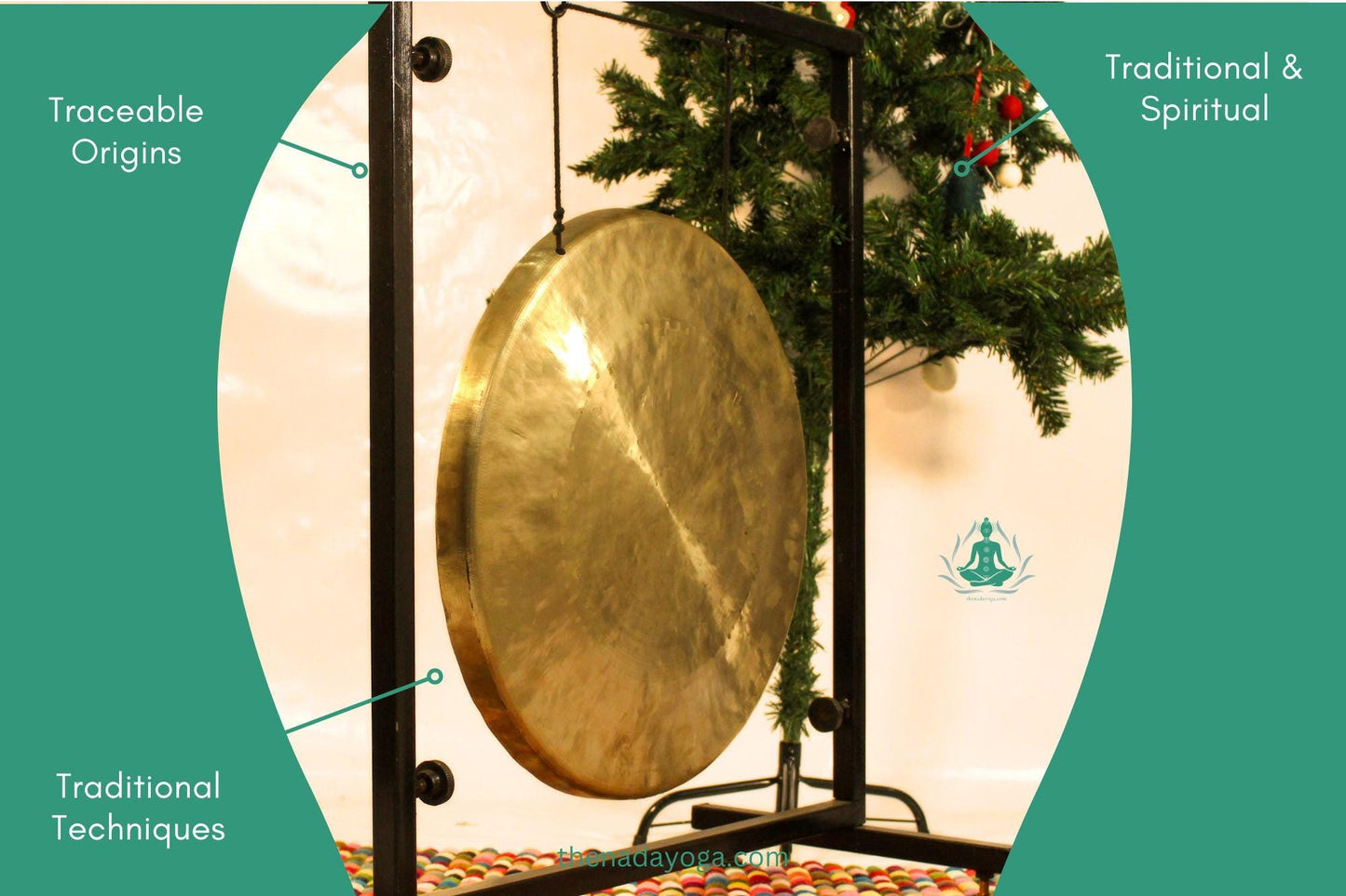 Handmade Nepal Gong with Stand – Meditation, Relaxation, Sound Healing The Nada Yoga