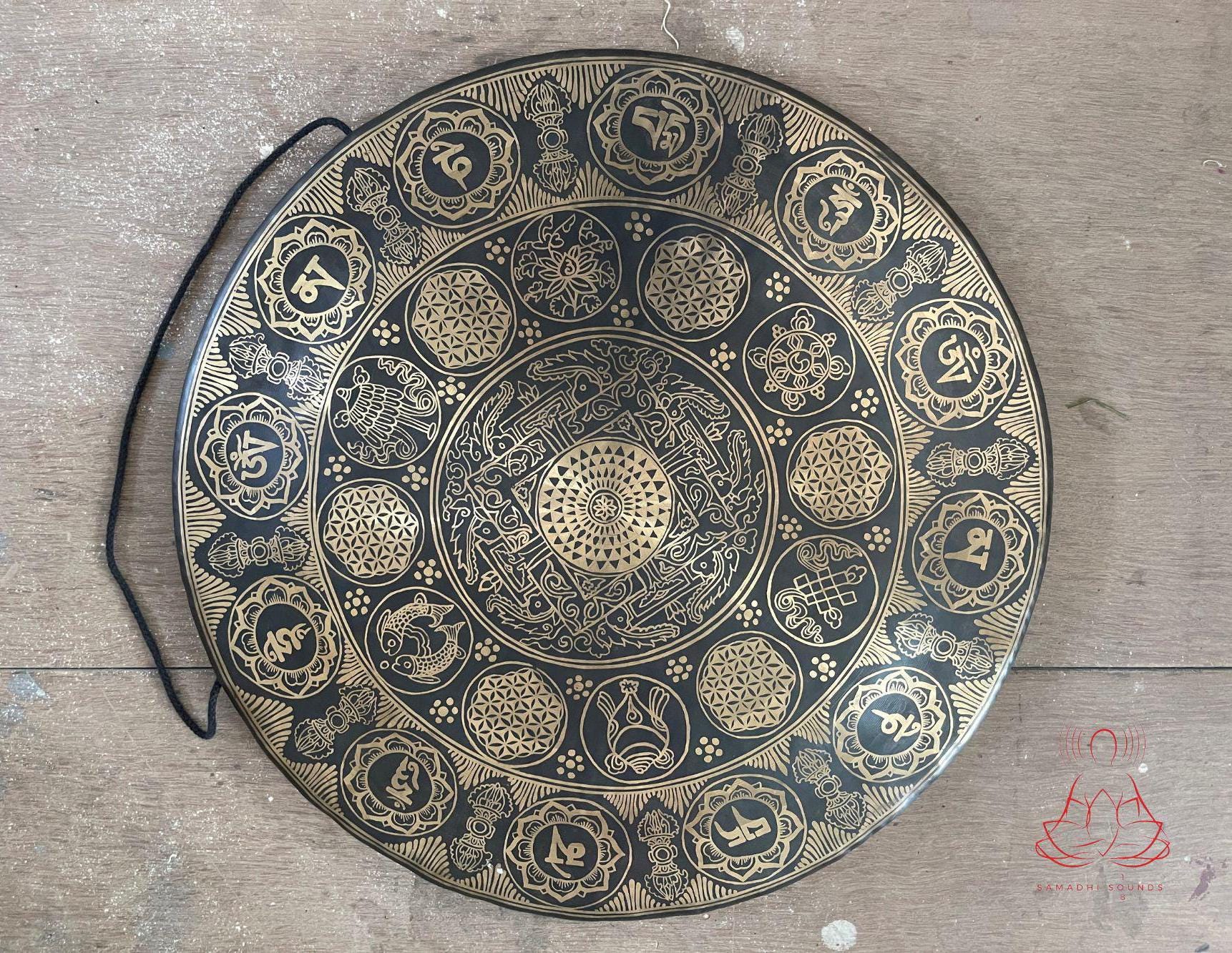 Handmade Tibetan Gong: Sound Healing Meditation Instrument