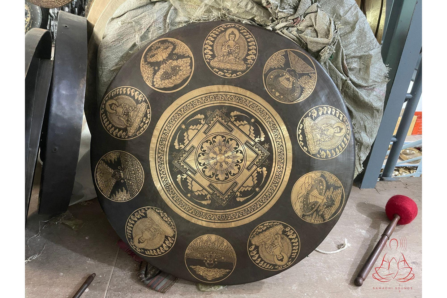 Handmade Tibetan Gong: Seven-Metal Alloy, Sound Healing, Chakra Cleansing