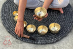 Handmade Tibetan Seven Chakra Singing Bowl Set: Crafted in Nepal