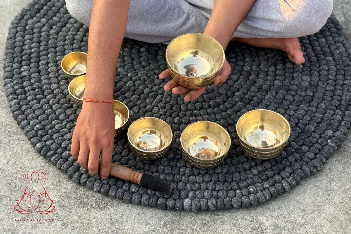 Handmade Tibetan Seven Chakra Singing Bowl Set: Crafted in Nepal