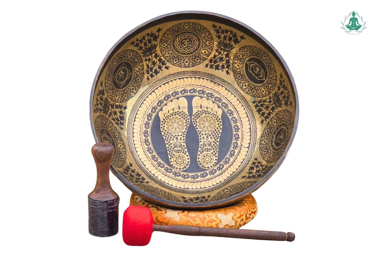 Hand-Engraved Buddha Feet Singing Bowl – Sound Healing, Kathmandu The Nada Yoga