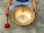 Large Mastercrafted Tibetan Singing Bowl – Hand-Hammered in Nepal | Standing Sound Bowl for Healing & Chakra Balancing – Nadayoga The Nada Yoga