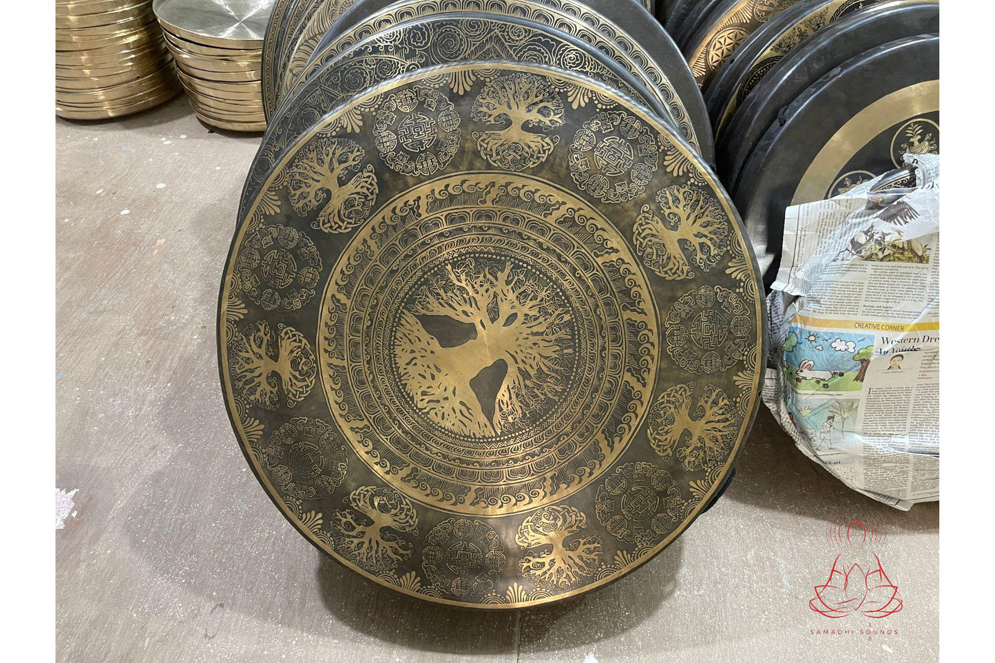 Handmade Tibetan Gong: Seven-Metal Alloy, Sound Healing, Chakra Cleansing