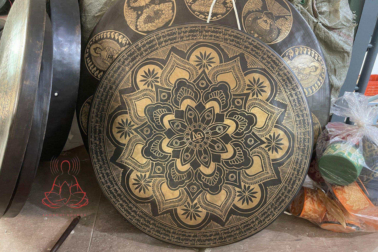 Handmade Tibetan Gong: Seven-Metal Alloy, Sound Healing, Chakra Cleansing