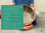 Large Handmade Tibetan Singing Bowl: Buddha Feet Sound Healing, Made in Nepal The Nada Yoga