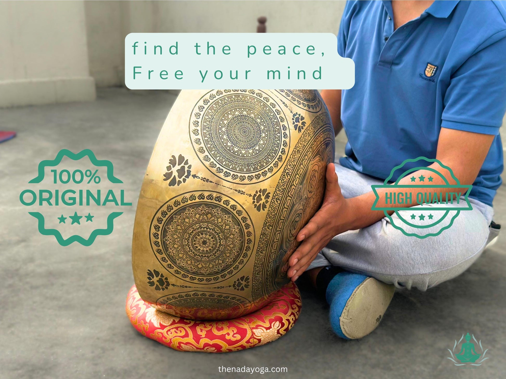 Handmade Buddha Feet Singing Bowl | 7 Metal Sound Healing, Meditation The Nada Yoga