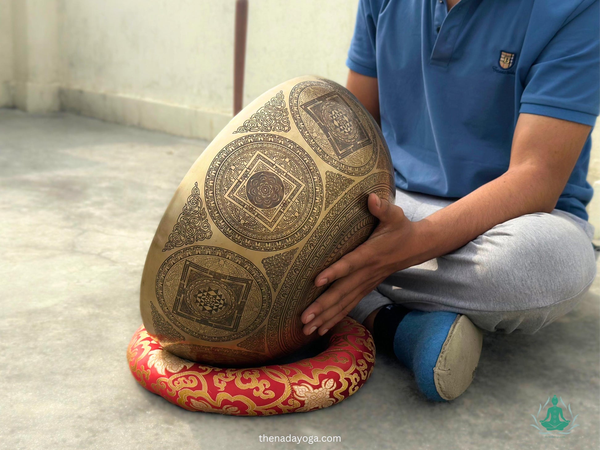 Large Handmade Tibetan Singing Bowl: Buddha Feet Sound Healing, Made in Nepal The Nada Yoga