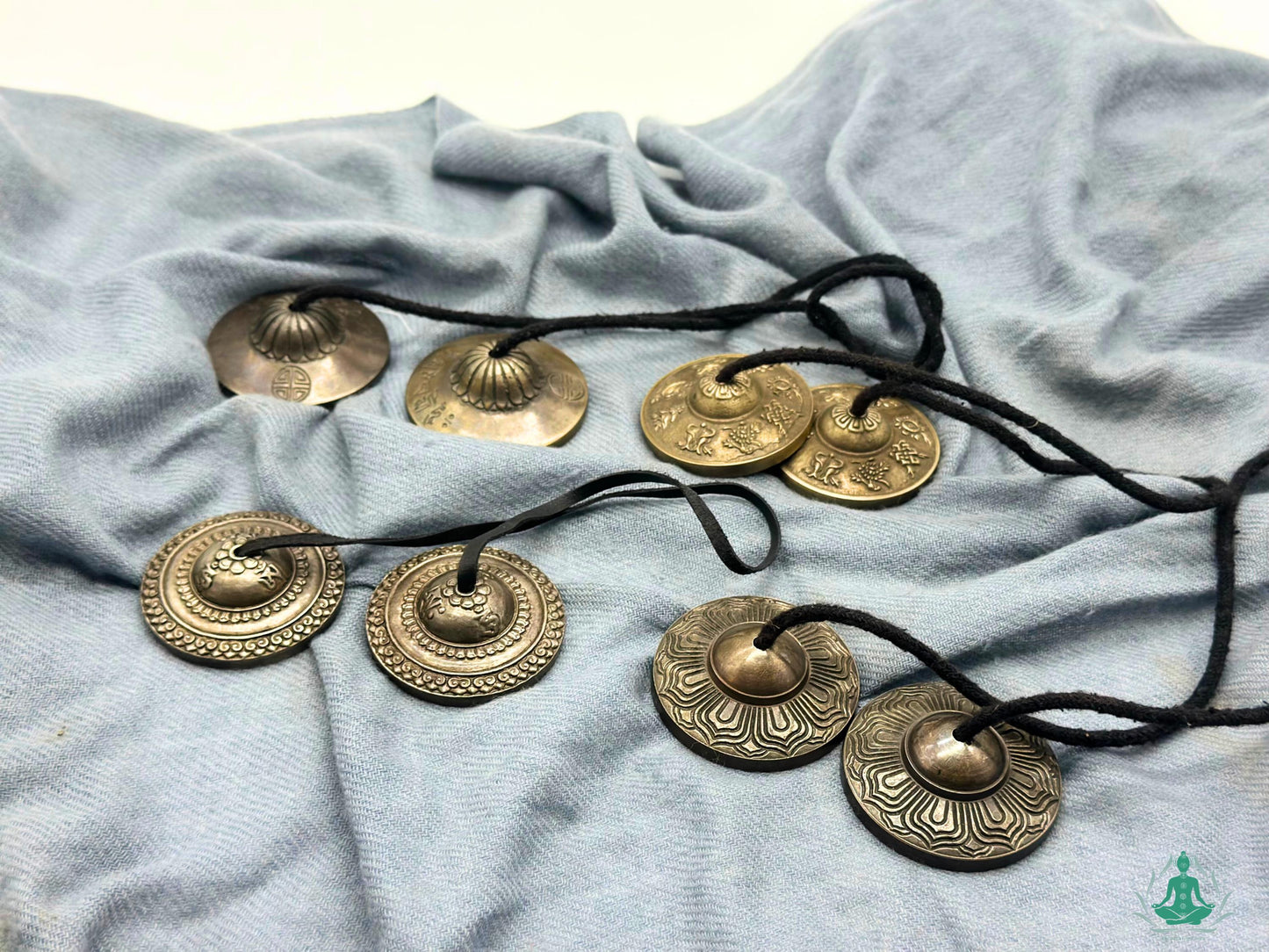Carved Tibetan Tingsha Cymbals: Sound Healing, Chakra Cleansing The Nada Yoga