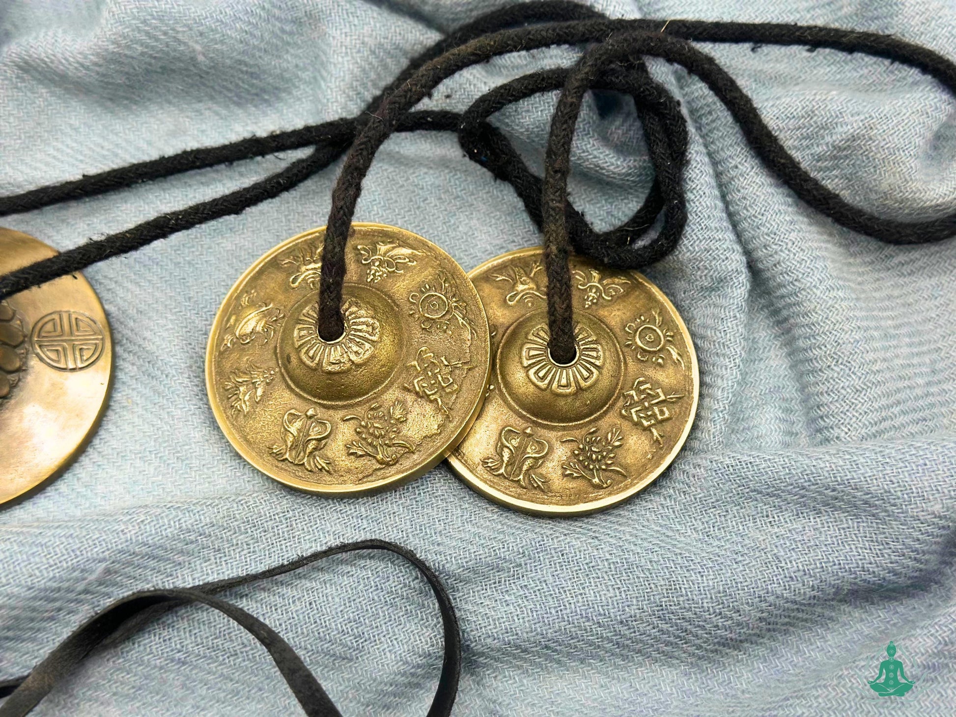 Carved Tibetan Tingsha Cymbals: Sound Healing, Chakra Cleansing The Nada Yoga