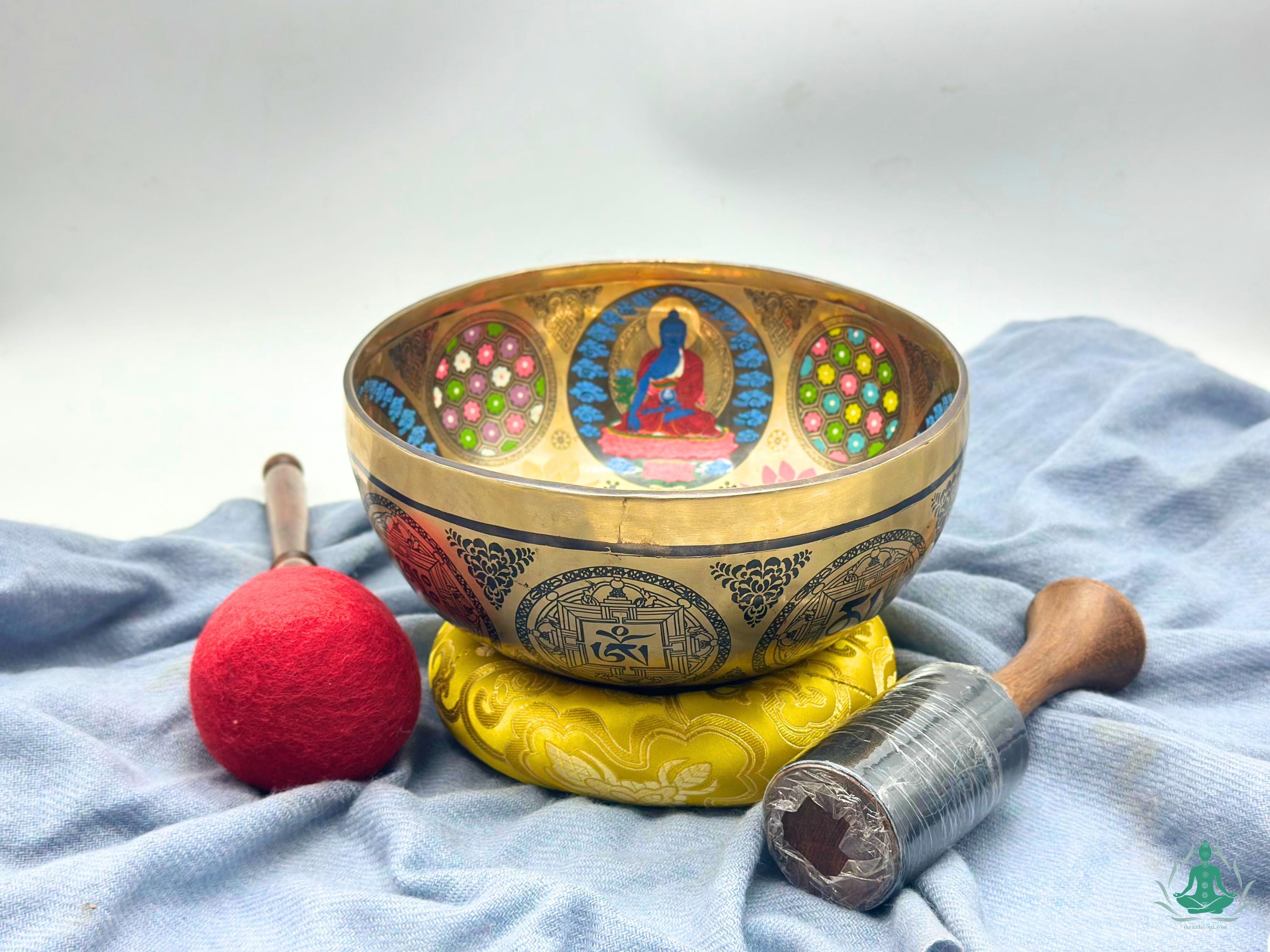 Handmade 7-Metal Tibetan Singing Bowl: Buddha Art, Chakra Healing The Nada Yoga
