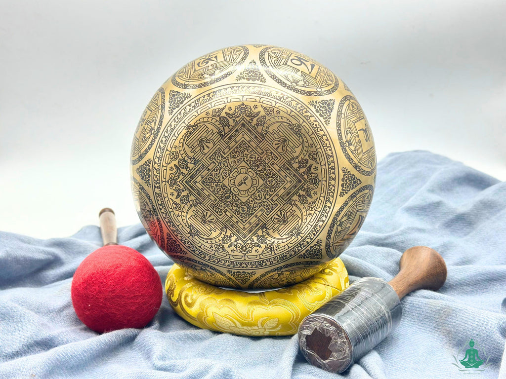 Handmade 7-Metal Tibetan Singing Bowl: Buddha Art, Chakra Healing The Nada Yoga