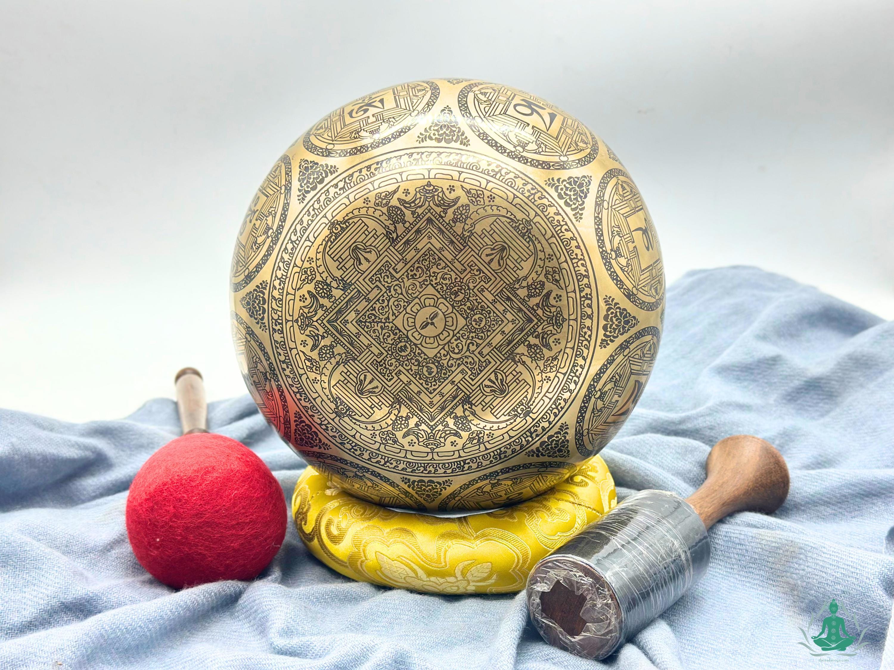 Handmade 7-Metal Tibetan Singing Bowl: Buddha Art, Chakra Healing The Nada Yoga