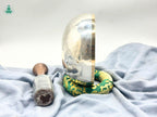 Handmade Silver-Coated Full Moon Singing Bowl: 12" Tibetan Healing The Nada Yoga