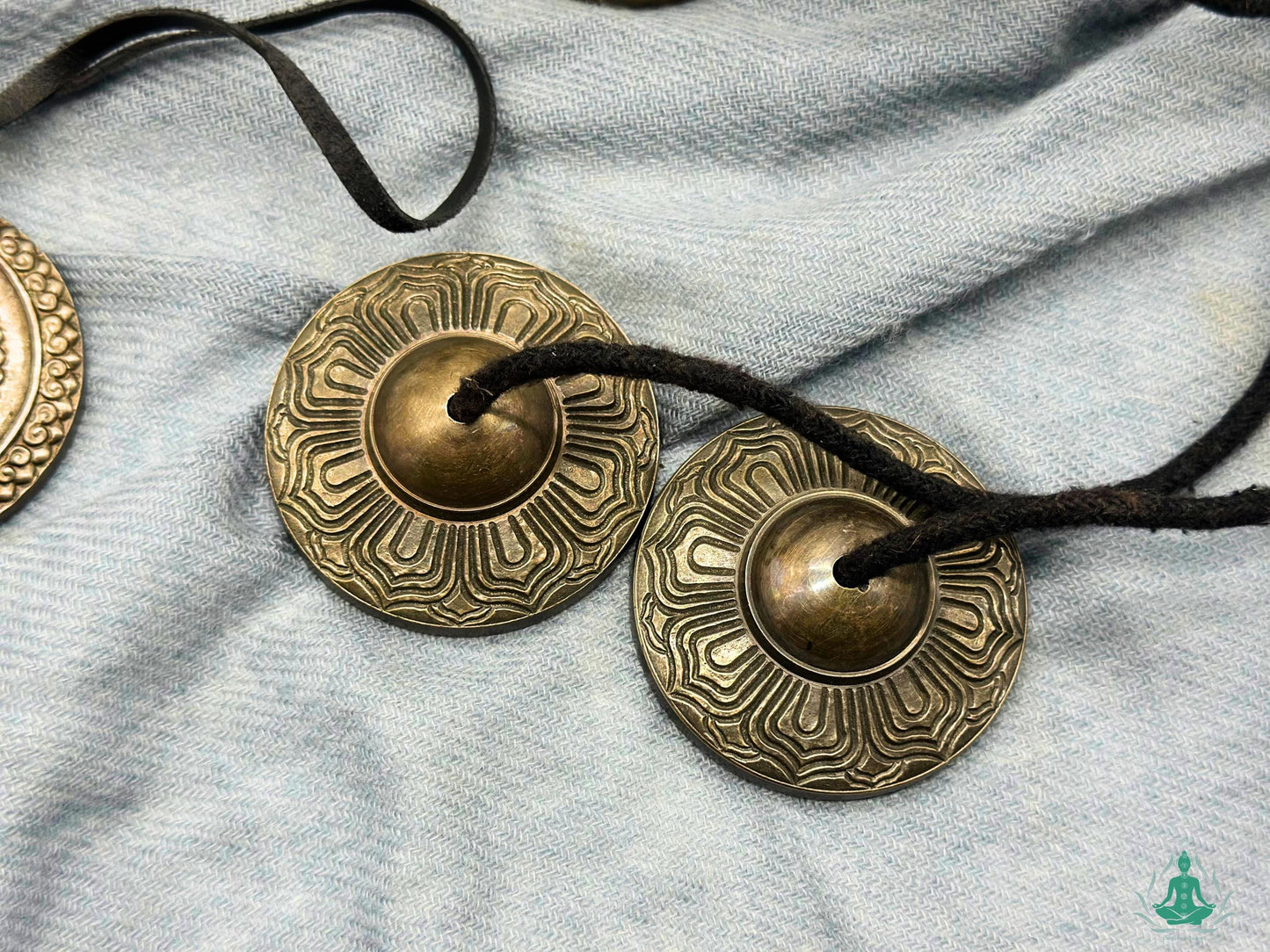 Carved Tibetan Tingsha Cymbals: Sound Healing, Chakra Cleansing The Nada Yoga