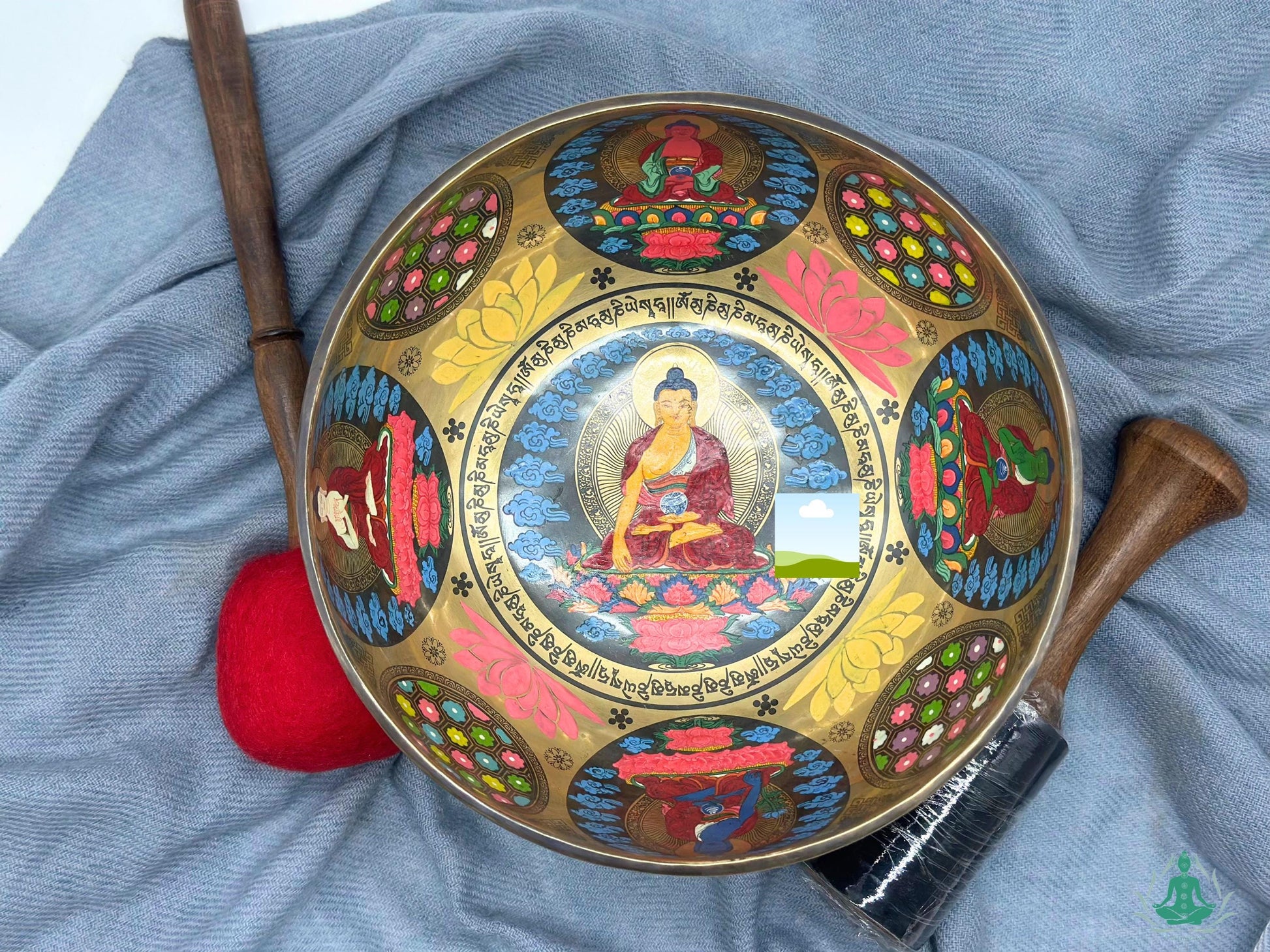 Handmade 7-Metal Tibetan Singing Bowl: Buddha Art, Chakra Healing The Nada Yoga