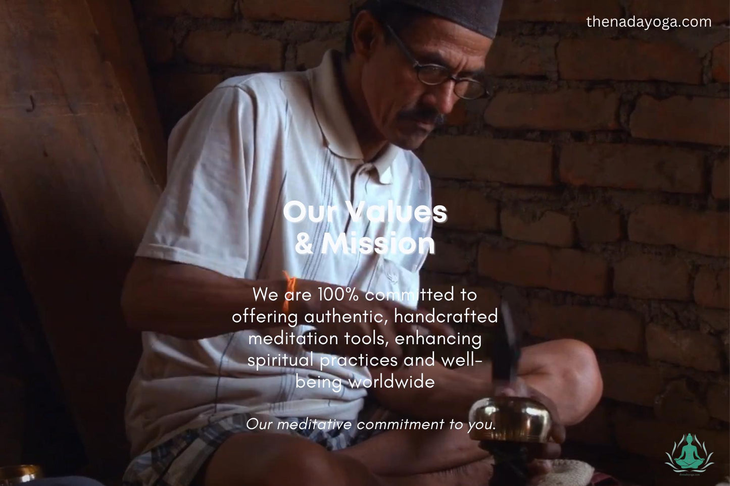 Hand Hammered 7-Metal Singing Bowl: Fire Finish, Sound Healing - Nepal The Nada Yoga