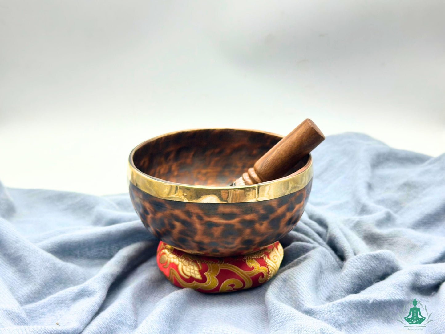 Hand Hammered 7-Metal Singing Bowl: Fire Finish, Sound Healing - Nepal The Nada Yoga