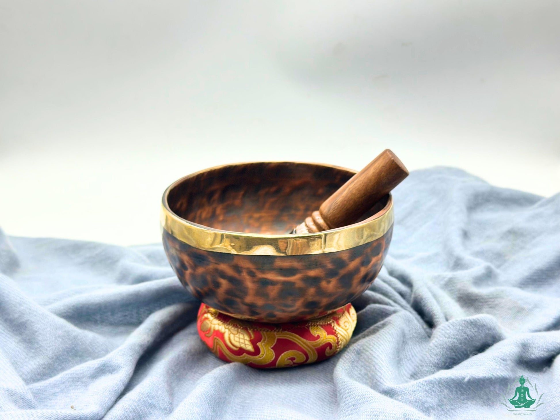 Hand Hammered 7-Metal Singing Bowl: Fire Finish, Sound Healing - Nepal The Nada Yoga