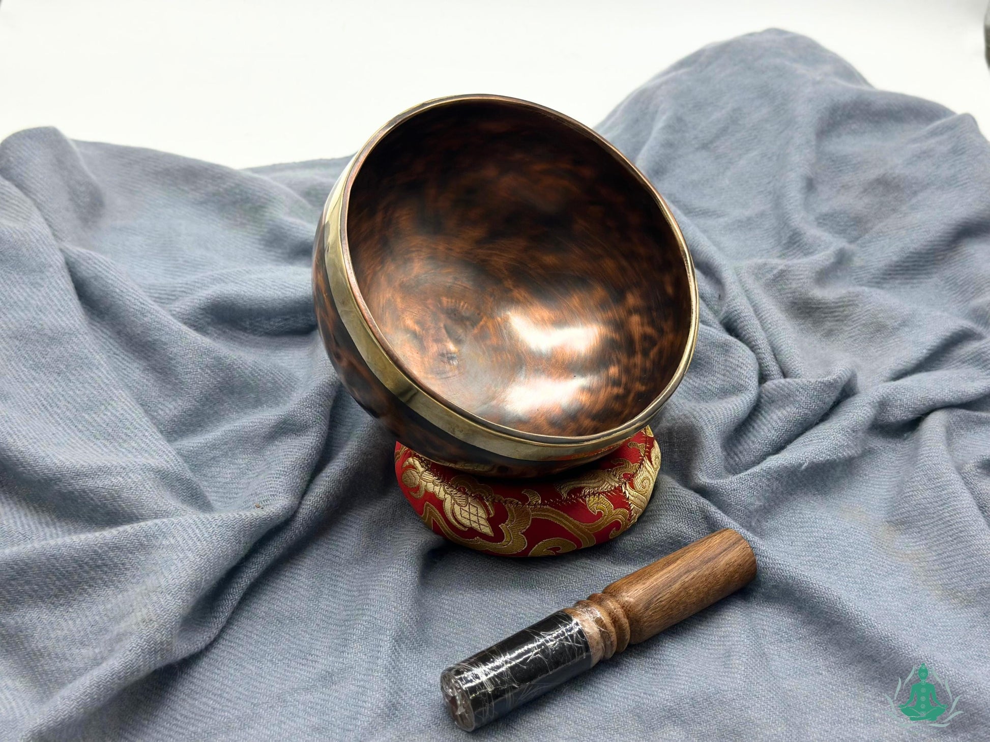 Hand Hammered 7-Metal Singing Bowl: Fire Finish, Sound Healing - Nepal The Nada Yoga