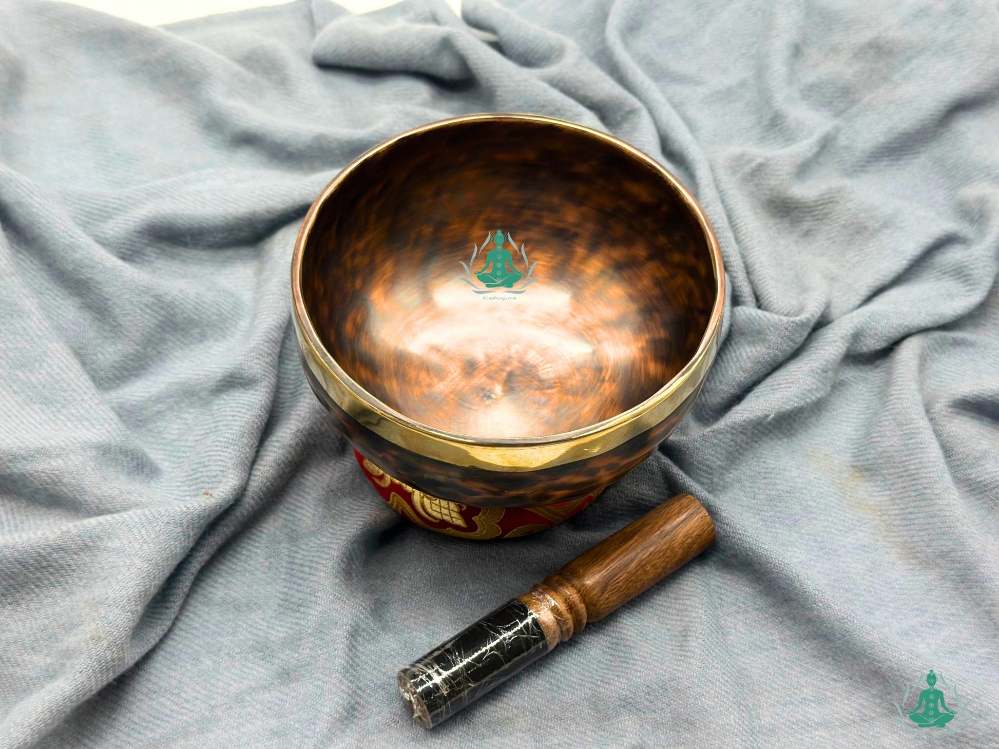 Hand Hammered 7-Metal Singing Bowl: Fire Finish, Sound Healing - Nepal The Nada Yoga
