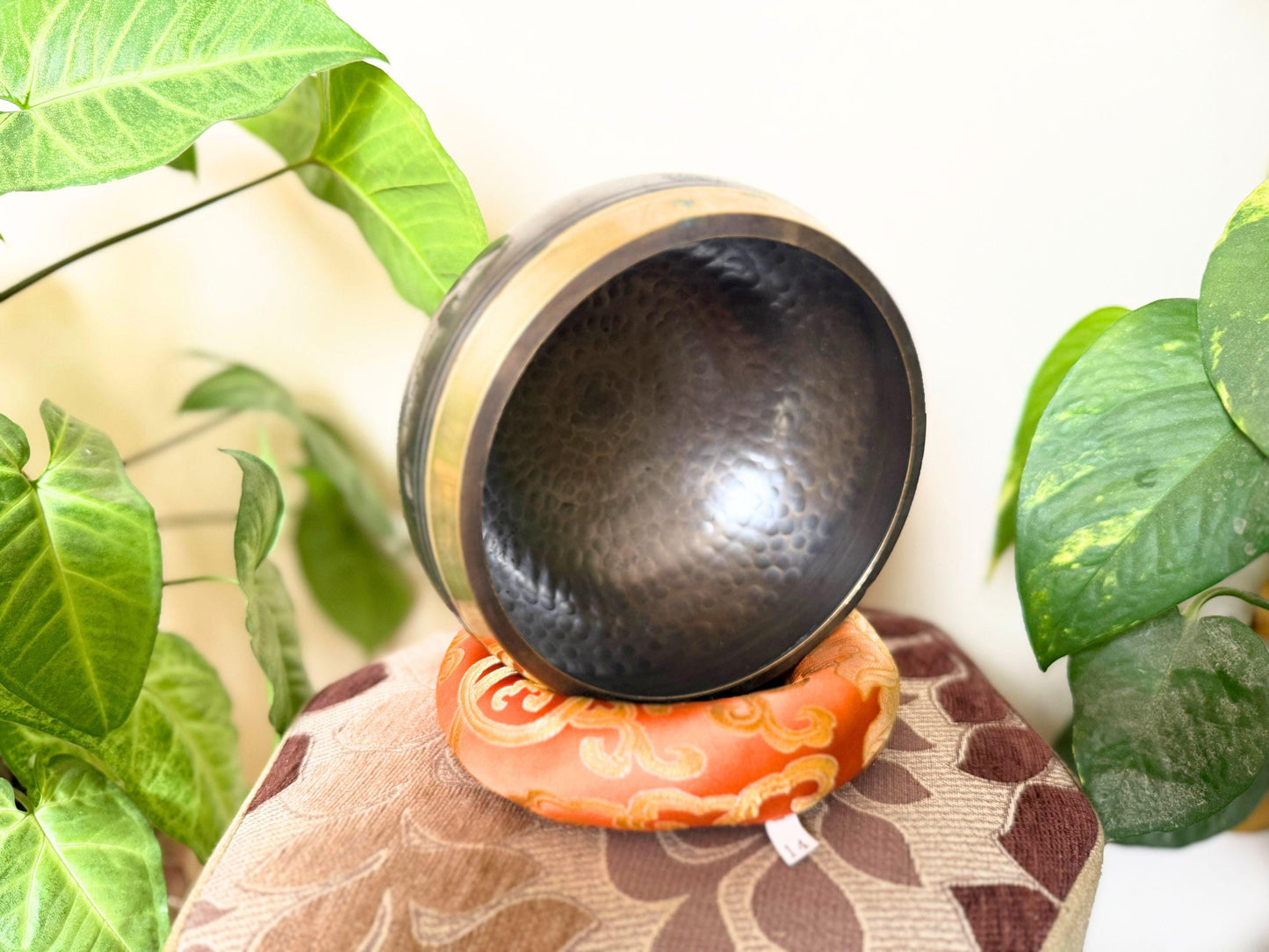 Hand Beaten Black Tibetan Singing Bowl – 6 Inch Handmade Sound Healing Bowl from Nepal