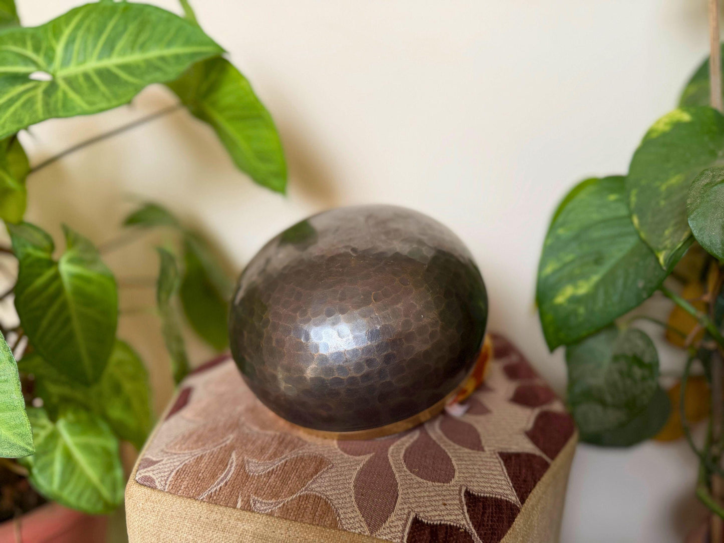 Hand Beaten Black Tibetan Singing Bowl – 6 Inch Handmade Sound Healing Bowl from Nepal