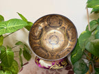 Handmade Full Moon Tibetan Singing Bowl | Buddha Mandala Engraved