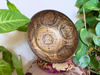 Handmade Full Moon Tibetan Singing Bowl | Buddha Mandala Engraved