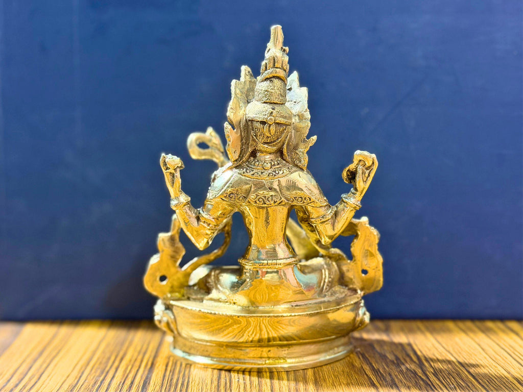 Handmade Brass Saraswati Statue – Goddess of Knowledge, Music & Art | Crafted in Nepal