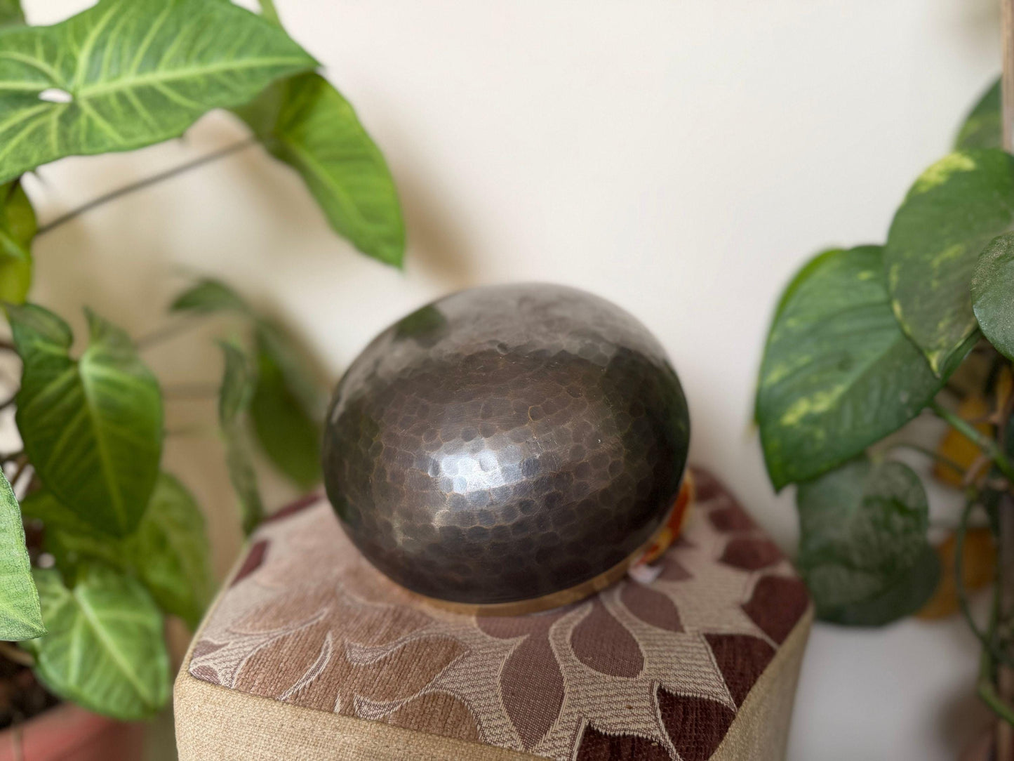 Hand Beaten Black Tibetan Singing Bowl – 6 Inch Handmade Sound Healing Bowl from Nepal