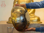 Extra Large "Flower of Life" Hand-Hammered Singing Bowl | Sacred Geometry Master Healing Bowl