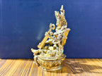 Handmade Brass Saraswati Statue – Goddess of Knowledge, Music & Art | Crafted in Nepal