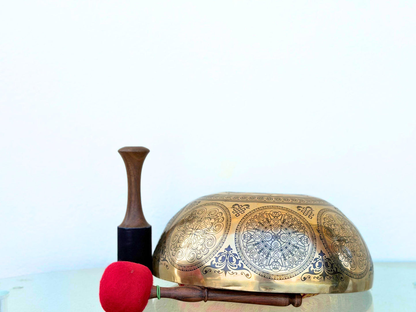 Buddha Foot Carved Singing Bowl | 12"–24" Sound Healing, Meditation