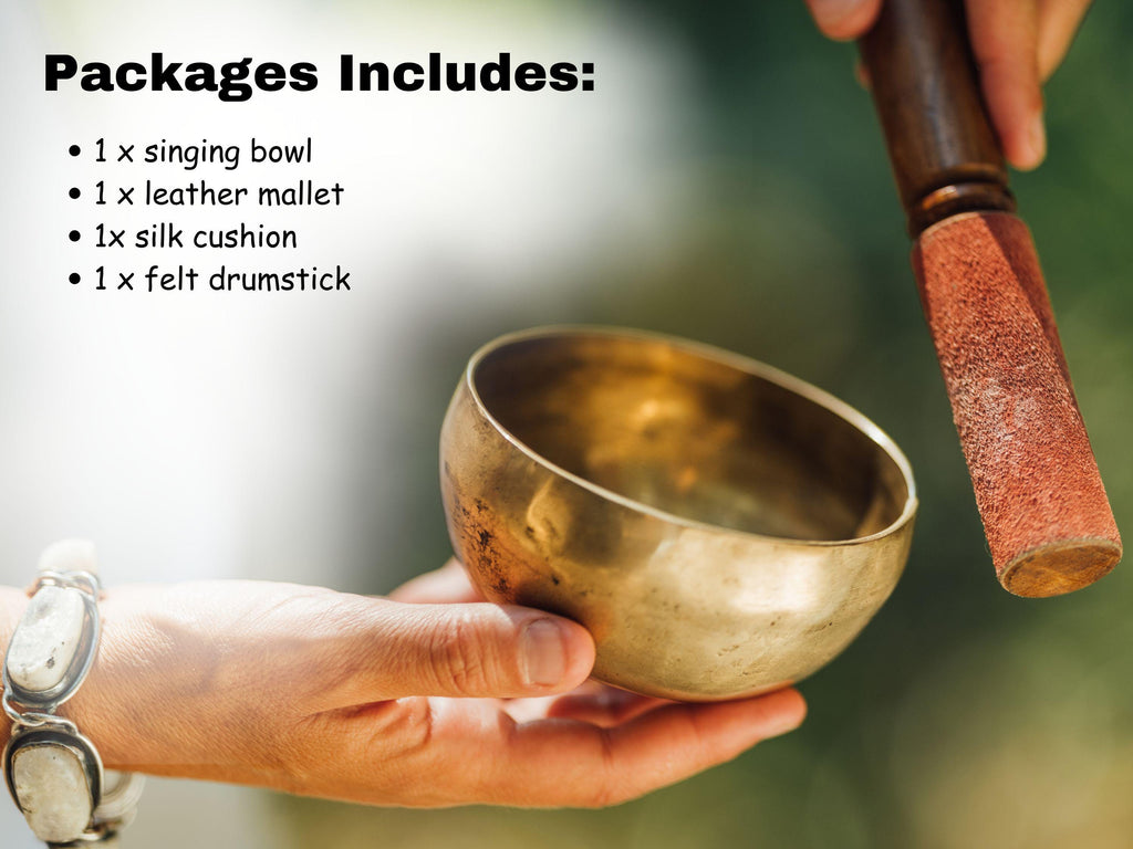 Hand Beaten Black Tibetan Singing Bowl – 6 Inch Handmade Sound Healing Bowl from Nepal