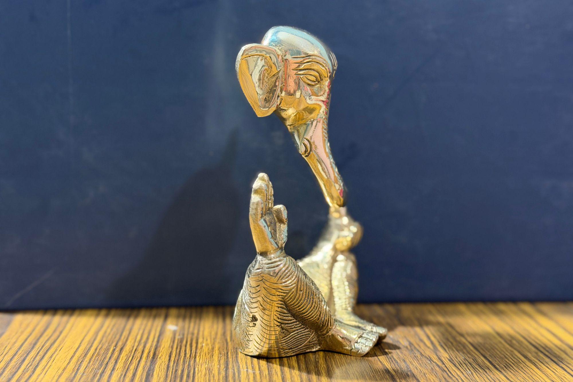 Handcrafted Modern Brass Ganesha Statue – Artisan Made in Nepal