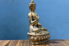 Handmade Lord Buddha Statue - Brass Statue 8 inch tall - Handcrafted in Nepal - Meditating Buddha Sculpture