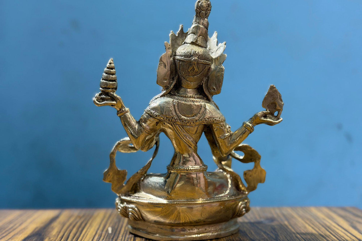 Exquisite Handcrafted Brass Goddess Statue – 7.5 Inch