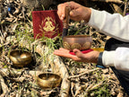 Lord Ganesha Engraved Singing Bowl – Handmade Himalayan Meditation Bowl with Mallet & Cushion