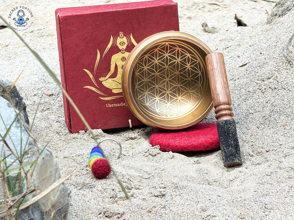 4 Inch Flower of Life Singing Bowl – Tibetan Sound Healing Meditation Bowl